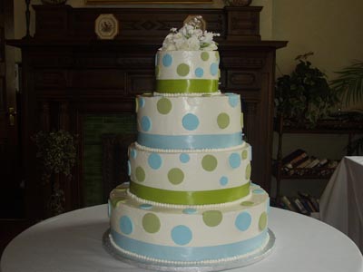 Polka Dot Wedding Cake Image